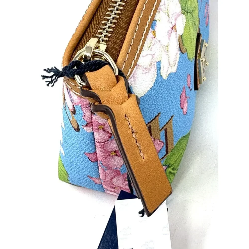 Dooney & Bourke Blue Floral Cosmetic Pouch